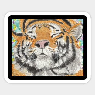 Tiger  cat face Sticker